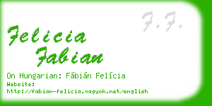 felicia fabian business card