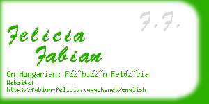 felicia fabian business card